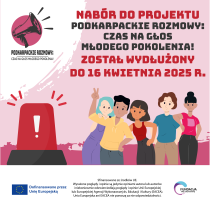Nabór do projektu podkarpackie rozmowy Czas na głos młodego pokolenia